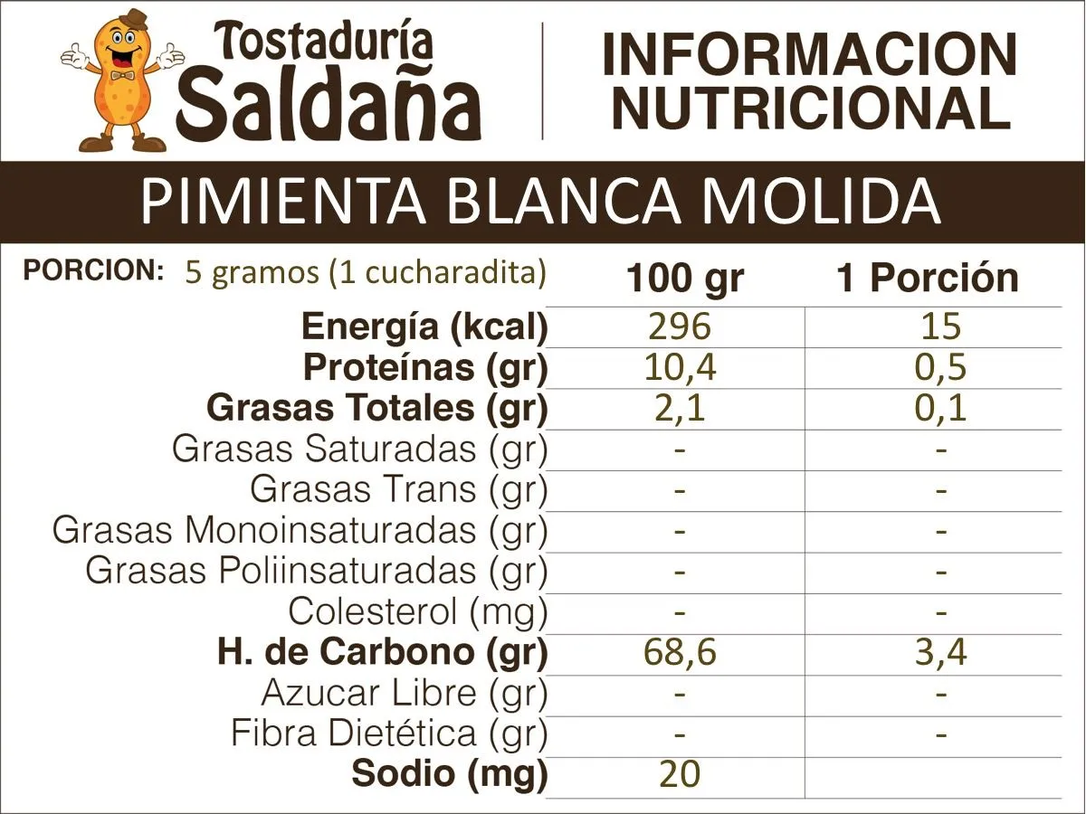 Pimienta Blanca Molida